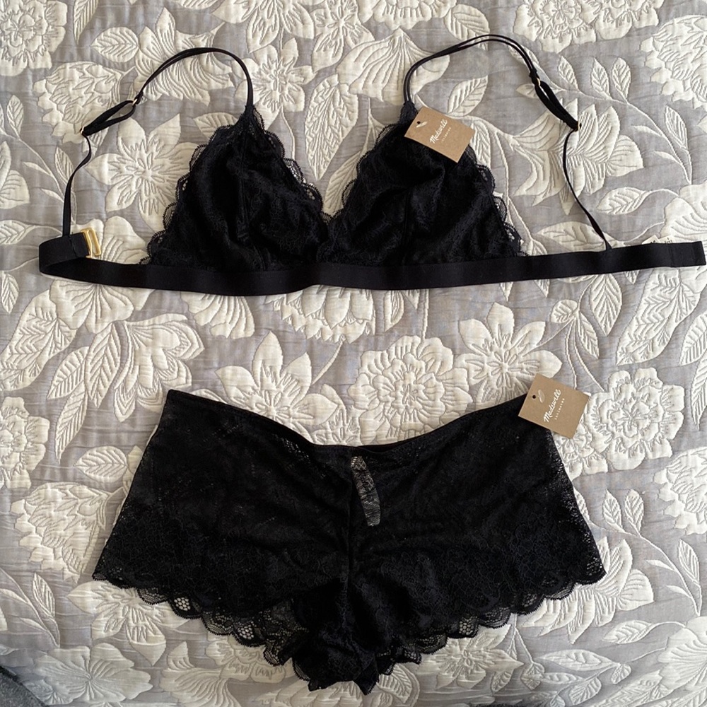 Madewell Scalloped Lace Lingerie Set